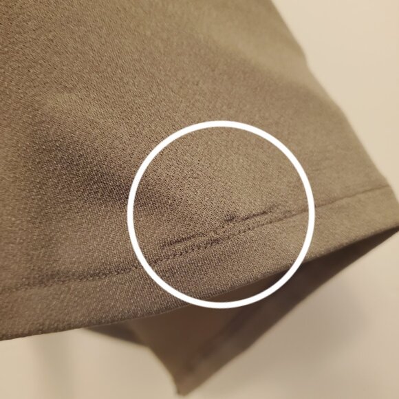 H&M Women’s Khaki Green Dolman Sleeve V-Neck Midi Shift Dress - XS - Picture 8 of 12